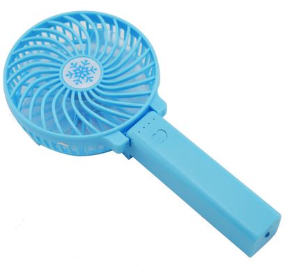 Портативный ручной вентилятор handy mini fan с аккумулятором, голубой
