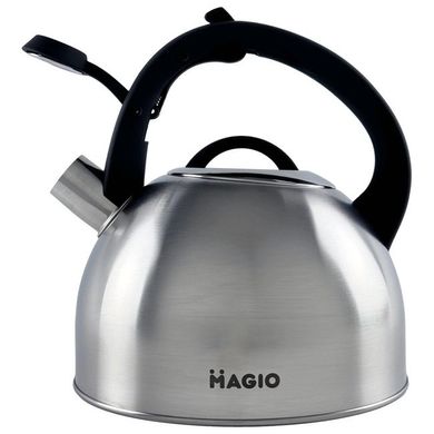 Чайник для плиты со свистком 2,5л MAGIO MG-1192 Steel/Black