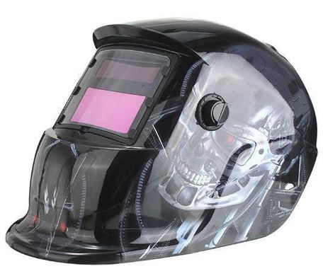 Зварювальний маска хамелеон 5367, чорний з принтом