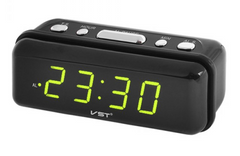 Настільний годинник із зеленим підсвічуванням VST 738