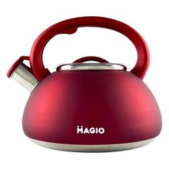 Чайник зі свистком для плити 3л MAGIO MG-1193 Red