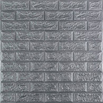 Стеновая 3D панель в рулоне Sticker Wall Серый Кирпич (D) SW-00002535 3080 x 700 x 2 мм