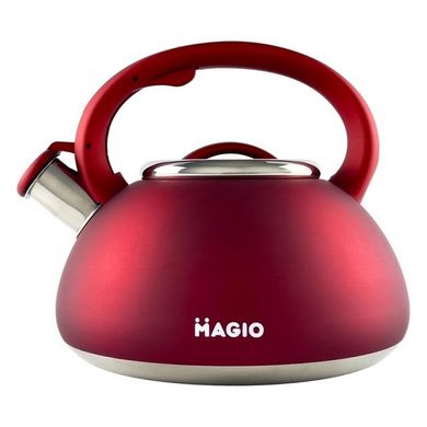 Чайник зі свистком для плити 3л MAGIO MG-1193 Red