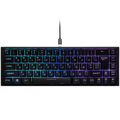 Клавіатура геймерська провідна 2E Gaming KG350 RGB USB Ukr чорна