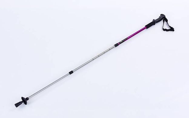 Палка для скандинавской ходьбы треккинговая TY-5526 SKY ROAD RAICO 135 см, фиолетовый (1 шт.)