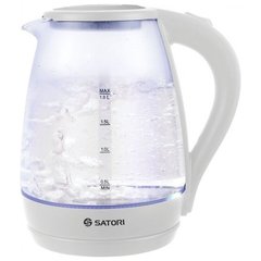 Чайник электрический стеклянный 1.8 л Satori SGK-4105-WT White