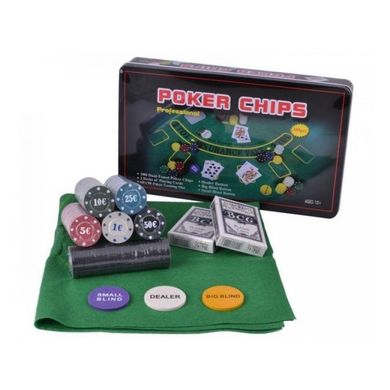 Покерний набір A164 на 300 фішок з номіналом у коробці