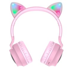 Наушники беспроводные HOCO Cheerful Cat ear W27, Bluetooth