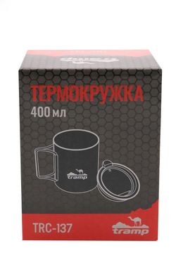 Термокружка Tramp со складными ручками и поилкой 400 мл оливковый (UTRC-137-olive)