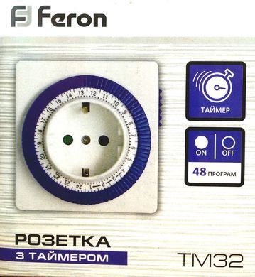 Розетка з таймером таймер розетка механічна добова Feron TM32