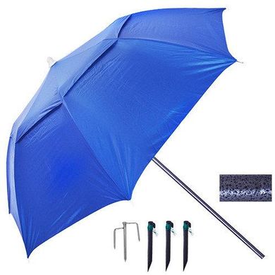 Зонт пляжный Stenson MH-2712 с треногой и колышками, синий