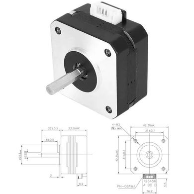 Шаговый двигатель для 3D принтера NEMA17 0.7A 17HS4023