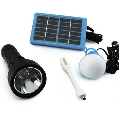 Фонарь аккумуляторный BL YW-038 гибкая лампа + лампочка + солнечная батарея 8408
