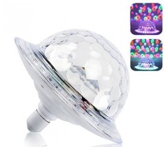 Диско куля в патрон LED UFO Bluetooth Crystal Magic Ball E27 0926, 30 світлодіодів