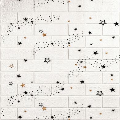 3D панель на стіну Sticker Wall Зірки цегла (021-3) SW-00000693 700х770х3 мм