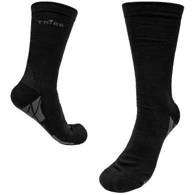 Зимние шерстяные носки Tribe Merino Light черные 38/40