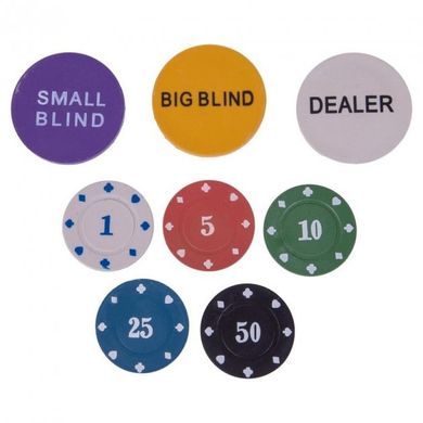 Покерный набор THS-153 на 200 фишек с номиналом в коробке