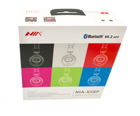 Бездротові навушники Bluetooth колонки MDR NIA-X5Sp BT Black