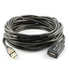 Подовжувач USB 2.0 активний репітер кабель AM-AF 10 м Black