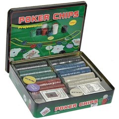 Настольный покер D25355 на 500 фишек с номиналом в коробке