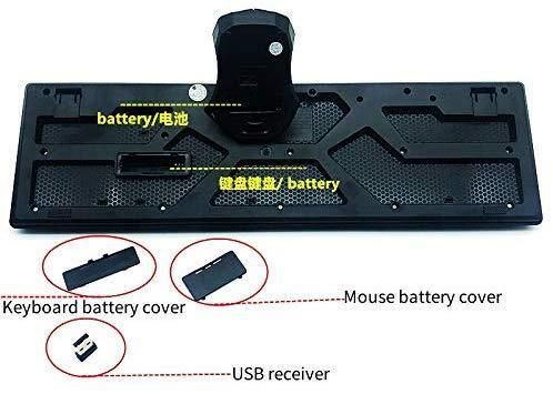 Комплект беспроводная клавиатура и мышь UKC TJ-808, черный