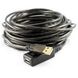 Удлинитель USB 2.0 активный репитер кабель AM-AF 10 м Black