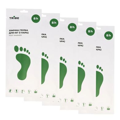 Грілки хімічні для ніг набір 5 пар Tribe Foot Warmer T-LD-0012-L-XL 25 см