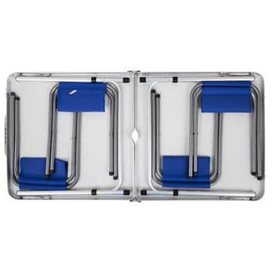 Стол для пикника раскладной Folding Table, 4 стула, синий