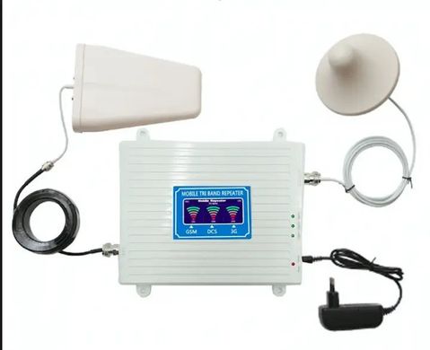 Підсилювач зв'язку 3G 4G LTE, GSM репітер 3 діапазону 900 1800 2100