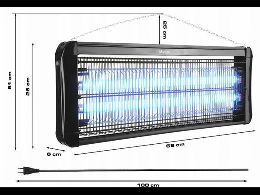 Электро лампа от мух, мошек, комаров Vayox IK-40W 180 кв. м 40 Вт 4500 В