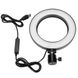 Кільцева світлодіодна лампа USB Ring Fill light 7325, 16 см, білий світ
