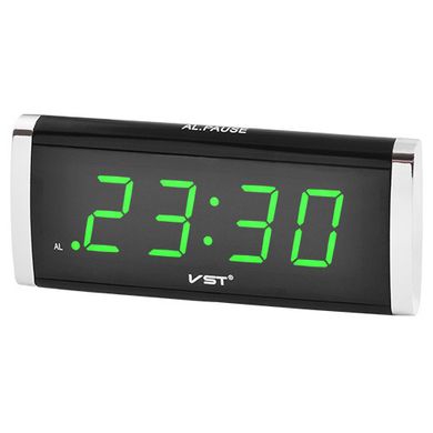 Настольные часы с зеленой подсветкой VST 730