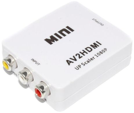 Конвертер переходник адаптер RCA CVBS на HDMI со звуком MHZ AV2HDMI 5028
