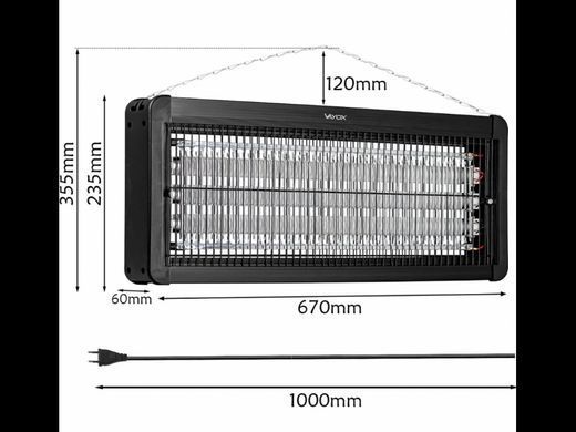 Электрическая ловушка для насекомых VAYOX IKV-60W 200 кв. м 60 Вт 4000 В