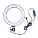 Кольцевая LED лампа USB Ring Fill Light 7326, 20 см, белый свет