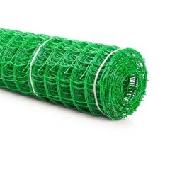 Сетка садовая пластиковая зеленая квадрат 95х85 мм размеры 1.0х20 м