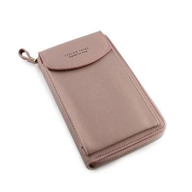 Сумка-гаманець через плече жіноча Forever Young, з відділенням для телефону, рожева