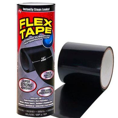 Водонепроникна стрічка скотч Flex Tape 5517, 30х125 см Чорна