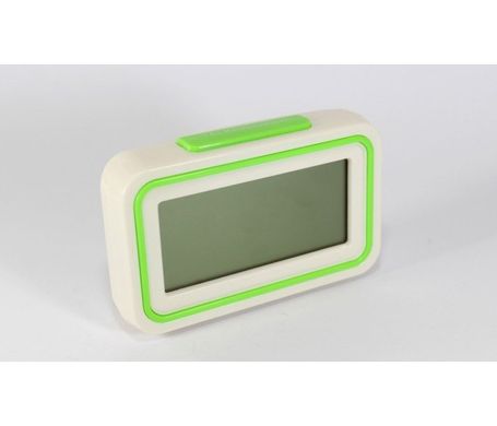Настольные электронные часы с термометром Kenko KK-9905 TR, белые с зеленым