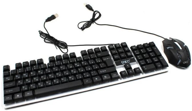 Комплект проводная клавиатура LED и оптическая мышь UKC M-416 5559