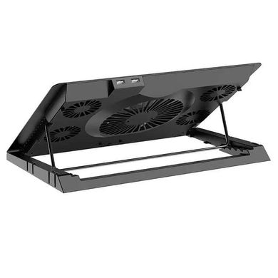 Охлаждающая подставка для ноутбука HOCO DH11 с RGB подсветкой черная