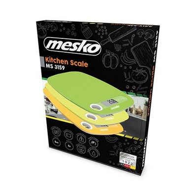 Електронні ваги кухонні Mesko MS 3159g зелені