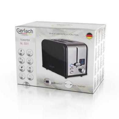 Тостер с дисплеем Gerlach GL 3221b Black