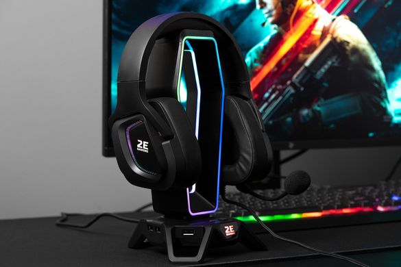 Дротові навушники ігрові 2E Gaming HG340, 7.1 USB-A RGB 2м чорні