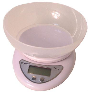 Весы кухонные с чашей Domotec ACS-126, розовый