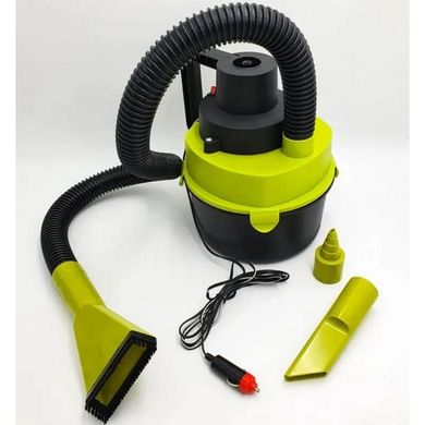 Пилосос автомобільний для сухого та вологого прибирання Dry Vacuum 8917 Black/Green