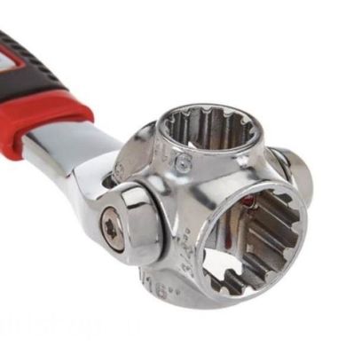 Универсальный накидной ключ сверхпрочный торцевой Universal Tiger Wrench 48-в-1, Black\Red