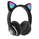 Наушники Bluetooth MDR CAT ear VZV-23M 7805 с подсветкой, Black