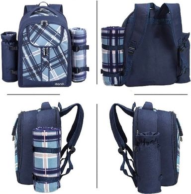 Набір для пікніка на 4 особи з ковдрою в рюкзаку Eono Cool Bag (TWPB-3065B69R)