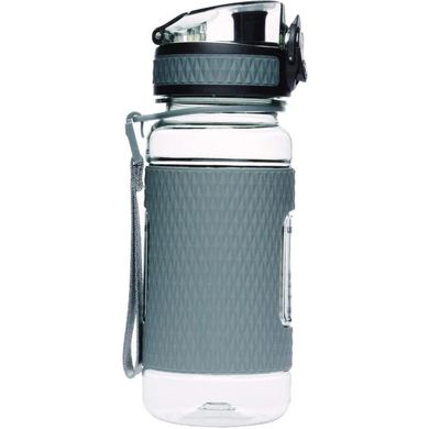 Пляшка для води дитяча UZspace Diamond 5043, 370 мл, пластикова, ударостійка, сіра